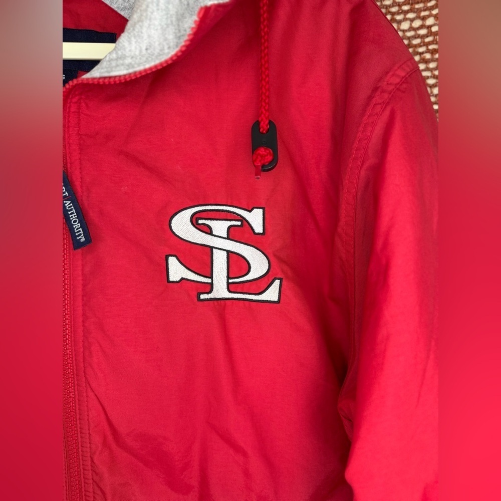 SL Port Authority Red Jacket with Gray Hood - Picture 2 of 12